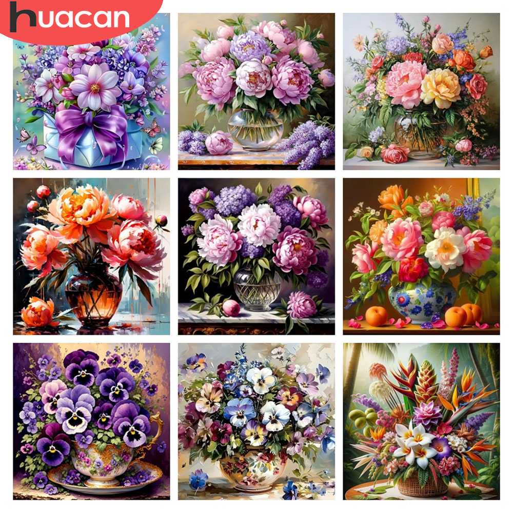 Resin Art Wallpaper - HUACAN-mosaico de diamantes 5D, pintura de