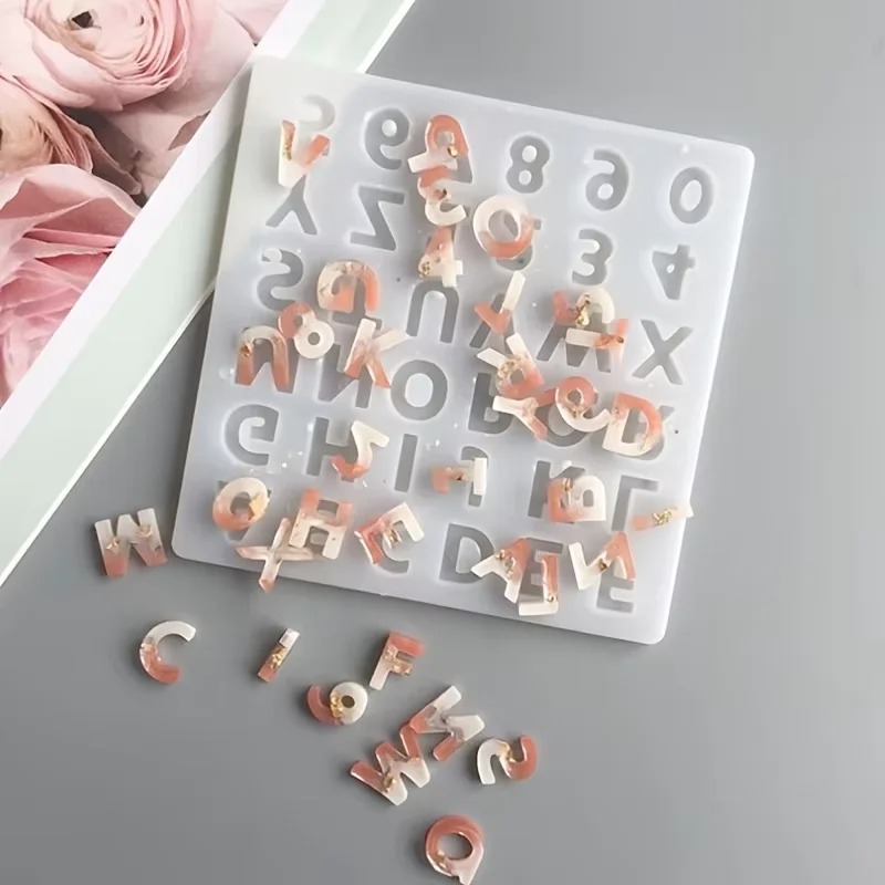 Resin Art Alphabet - Molde de silicona de resina con