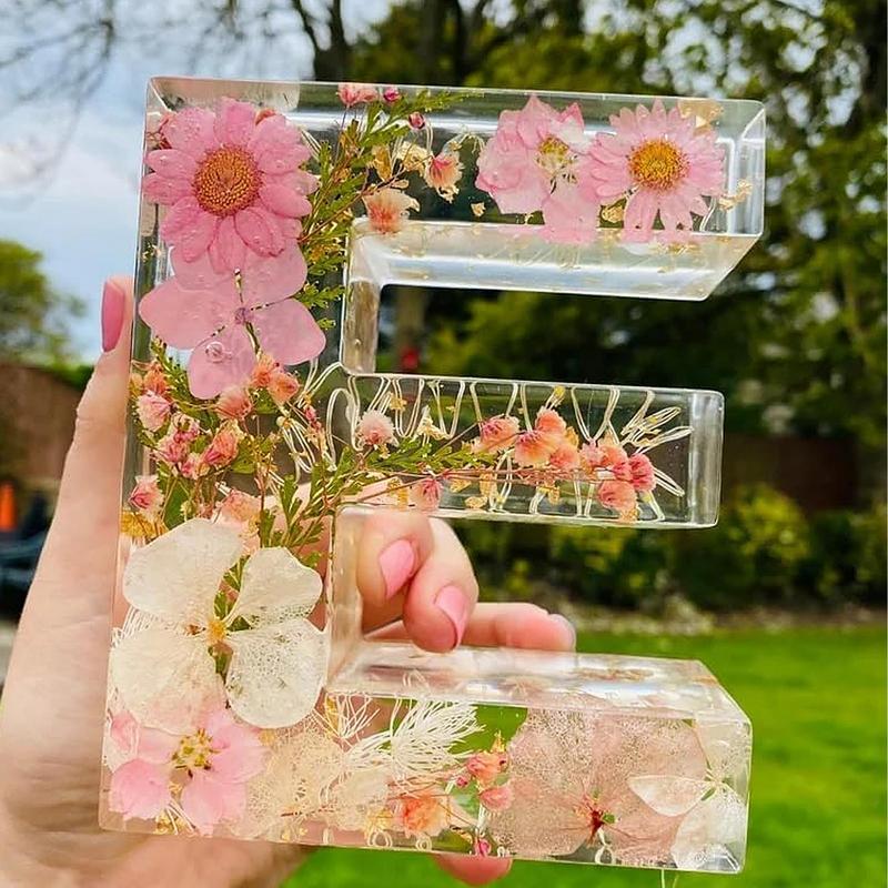Resin Art Alphabet - Lámpara de resina decorativa con letra