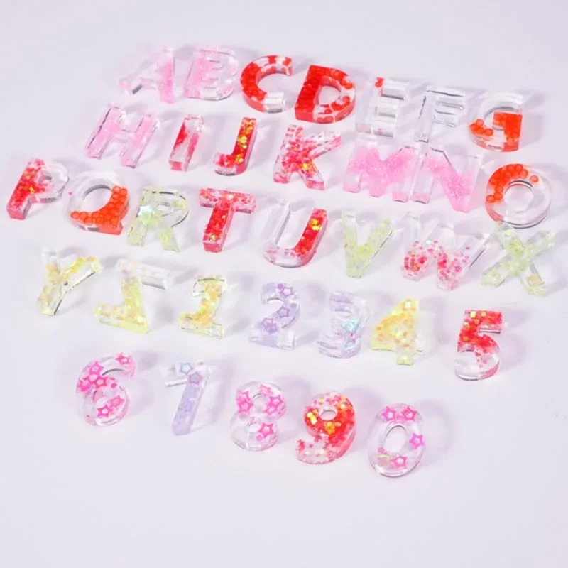 Molde de silicona de resina co - Resin Art Alphabet reseña y precio