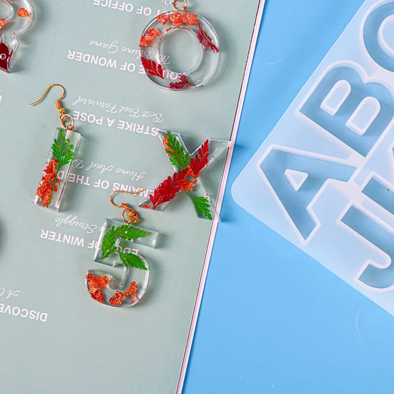 Molde de silicona de resina co - Resin Art Alphabet reseña y precio