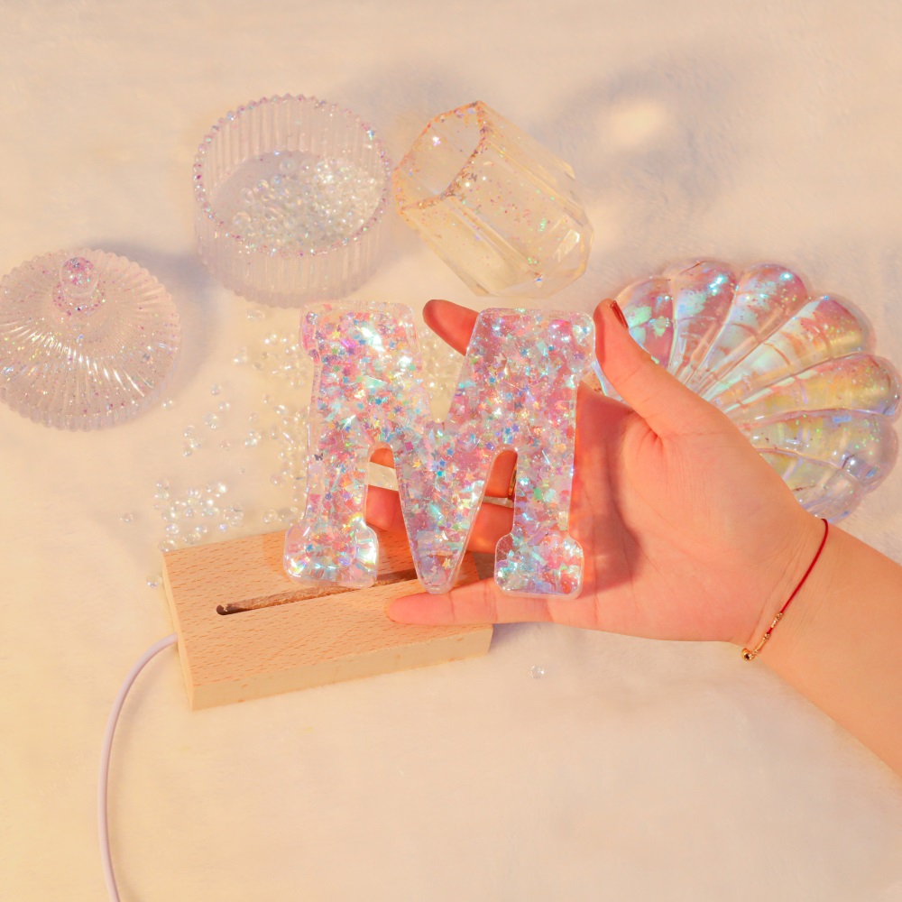 Moldes de silicona con letras  - Resin Art Alphabet reseña y precio