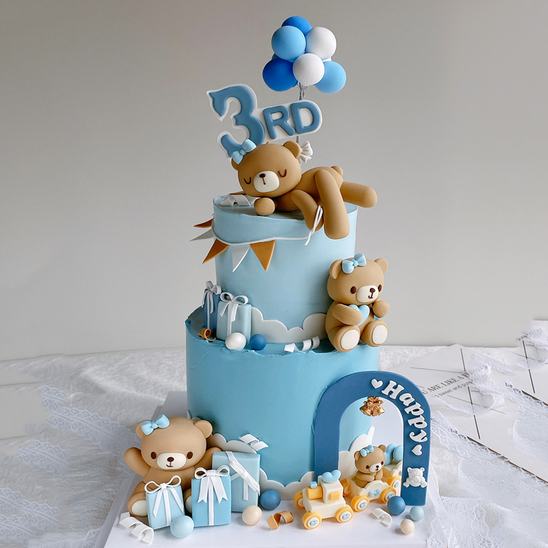 Adorno de pastel 3D de oso ros - Resin Art Baby reseña y precio