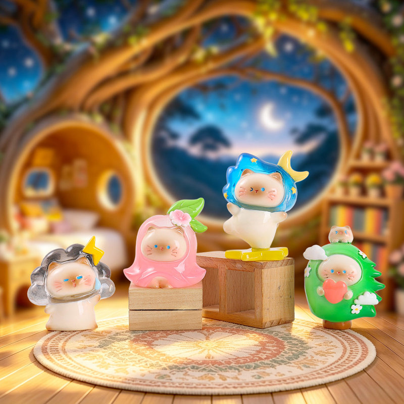 Figura de gato adorable, serie - Resin Art Case reseña y precio