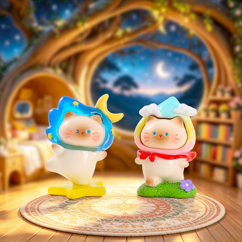 Figura de gato adorable, serie - Resin Art Case reseña y precio